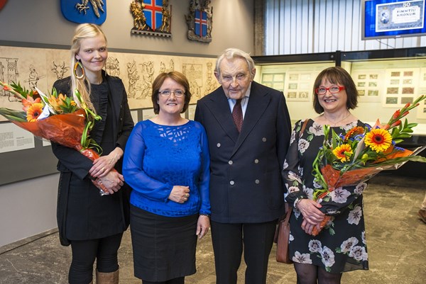 Frá vinstri: Margrét Norðdahl, Hildur Traustadóttir, Jóhannes Nordal og Rannveig Anna Jónsdóttir